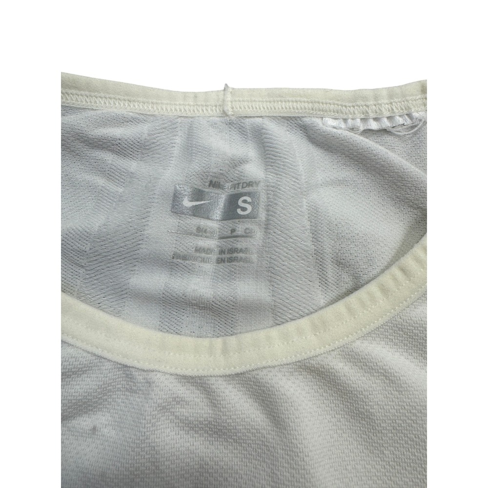 Nike Fit Dry Womens Athletic Tank Top White Sleeveless Crew Neck Size S - Picture 3 of 5